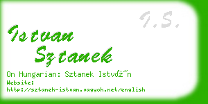 istvan sztanek business card